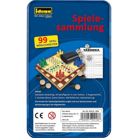 Asmodee Spielesammlung 99 Spiele Tinbox Сборник игр 99 игр Tinbox