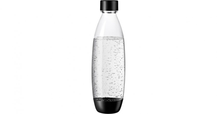 SodaStream SodaStream Kunststoffflasche Fuse, 1 L, 2er-Pack, Kanne transparent/schwarz, fur DUO-Sprudler  transparent/schwarz Пластиковая бутылка SodaStream Fuse, 1 л, 2 шт. в упаковке, кувшин прозрачный/черный, для газировщика DUO