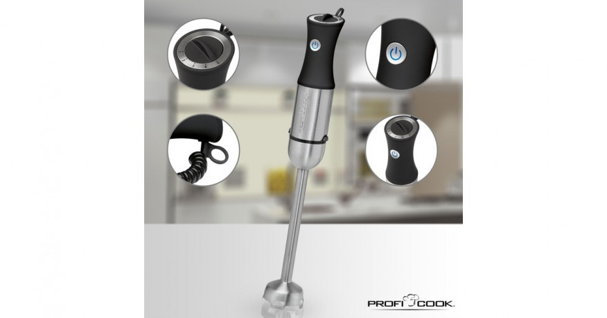 ProfiCook ProfiCook 2in1 Stabmixer-Set PC-SMS 1220 edelstahl/schwarz edelstahl/schwarz Набор ручного блендера ProfiCook 2в1 PC-SMS 1220 нержавеющая сталь/черный
