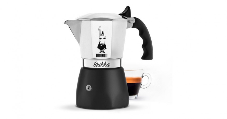 Bialetti Bialetti New Brikka, Espressomaschine silber/schwarz, 4 Tassen  silber, schwarz Bialetti New Brikka, эспрессо-машина серебристый/черный, 4 чашки