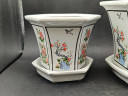 Цветочные горшки винтажные KGG в китайском стиле, фарфор, 2 шт., 18 и 14 см, Германия, 1970-80гг.