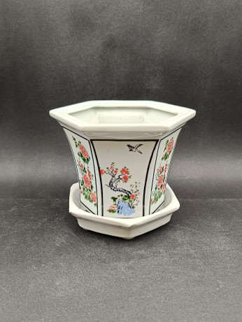 Цветочные горшки винтажные KGG в китайском стиле, фарфор, 2 шт., 18 и 14 см, Германия, 1970-80гг.