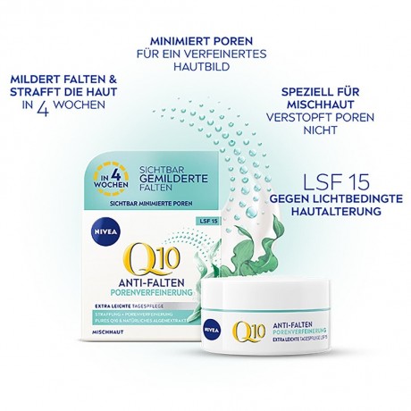 Nivea Q10 Power Anti-Falten + Porenverfeinerung Tagespflege  Q10 Power Дневной уход против морщин + очищение пор