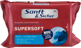 Sanft&Sicher Влажная Туалетная бумага Supersoft Fresh, 50 шт