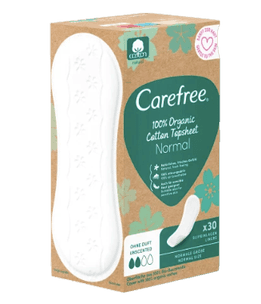 Carefree Slipeinlagen Organic Cotton Normal 30 St, Карефри Ежедневные прокладки из органического хлопка Normal 30шт, 1 упаковка (30штук)