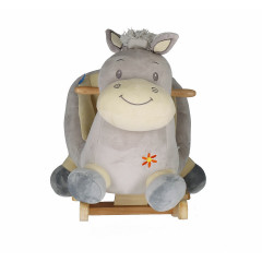 bieco Schaukelpferd Plusch Esel Schaukeltier 60 cm Baby Wippe Holz Spielzeug ab 9 M Schaukeltiere Лошадка-качалка плюшевый осел качалка 60 см детские качели деревянная игрушка от 9 м качалка животных