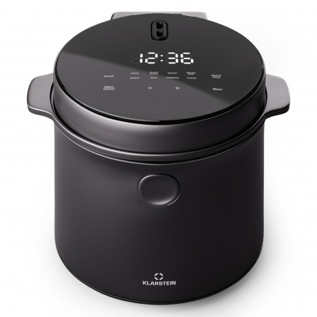 Klarstein Klarstein Reiskocher Kenbu, 400 W, mit dampfgarer Elektrisch Multifunktions Kocher Schwraz Rot Рисоварка Klarstein Kenbu, 400 Вт, с пароваркой, электрическая многофункциональная плита Черный