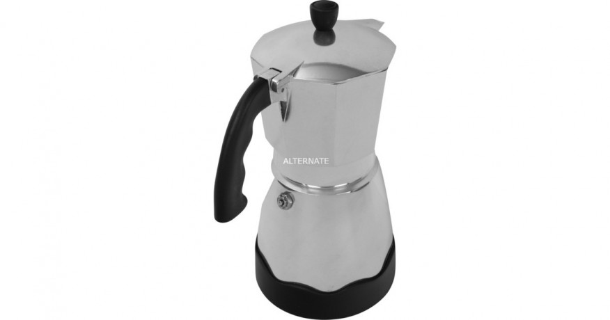 Bialetti Bialetti Moka Timer, Espressomaschine silber/schwarz, 6 Tassen silber, schwarz Bialetti Moka Timer, эспрессо-машина серебристый/черный, 6 чашек