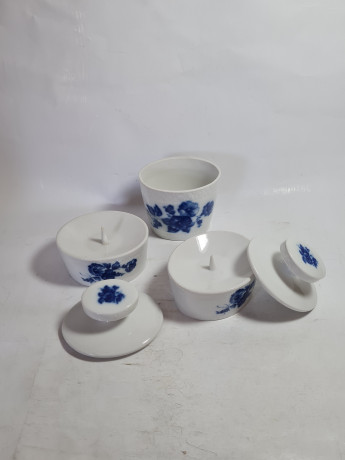 Набор винтажный Floyal Bavaria: розетки, соусник, фарфор, 4 шт., 9 x 7,5 x 7,5 см, 9,5 x 8 x 8,5 см, 12 x 7 см, Германия, 1960-70гг.