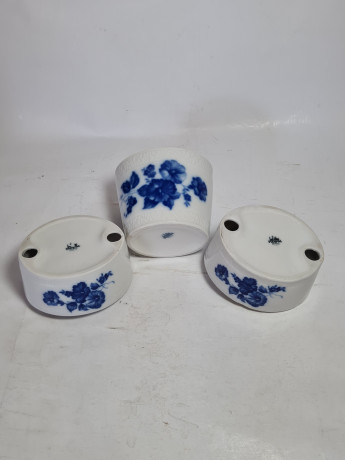 Набор винтажный Floyal Bavaria: розетки, соусник, фарфор, 4 шт., 9 x 7,5 x 7,5 см, 9,5 x 8 x 8,5 см, 12 x 7 см, Германия, 1960-70гг.