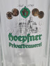 Немецкая пивная кружка винтажная Hoepfner (частная пивоварня), 0.4 л., стекло, 17.5 см, Германия, 1980-90гг.