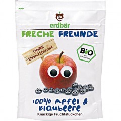 erdbar Bio Freche Freunde 100% Apfel и Blaubeere 16 г