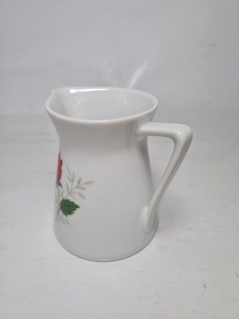 Schrinding Bavaria Фарфоровый молочник "Красная роза", 7,5 x 8 см, Германия, 1960-70гг.