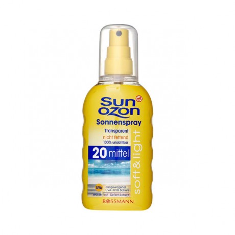 Sunozon soft и light Sonnenspray Солнцезащитный спрей Transparent 200 мл