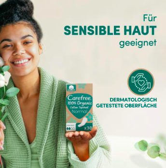 Carefree Slipeinlagen Organic Cotton Normal 30 St, Карефри Ежедневные прокладки из органического хлопка Normal 30шт, 10 упаковок (300 штук)