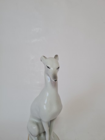 Статуэтка винтажная Rosenthal "Собака", фарфор с позолотой, 16 х 5,5 см, Германия, 1950-60гг.