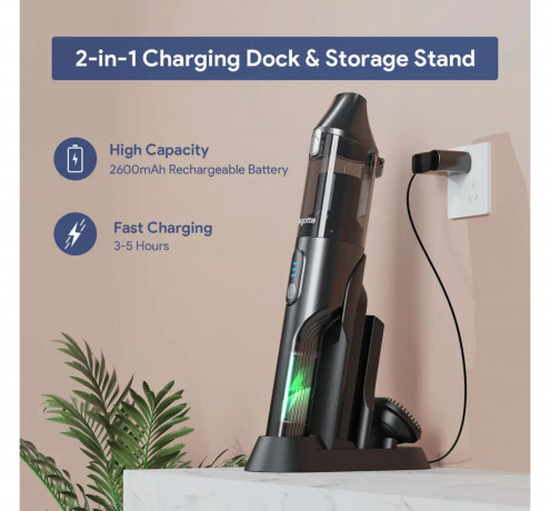 Bagotte Bagotte Akku-Handstaubsauger BHV10 Leistungsstarker und tragbarer kabelloser Handstaubsauger, 90,00 W, Beutellos, 12 kPa, 2600 mAh, Arbeitszeit: 35 Minuten, Trockensaugung, tragbar  Беспроводной ручной пылесос Bagotte BHV10 Мощный и портативный бе