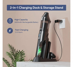 Bagotte Bagotte Akku-Handstaubsauger BHV10 Leistungsstarker und tragbarer kabelloser Handstaubsauger, 90,00 W, Beutellos, 12 kPa, 2600 mAh, Arbeitszeit: 35 Minuten, Trockensaugung, tragbar Беспроводной ручной пылесос Bagotte BHV10 Мощный и портативный бе