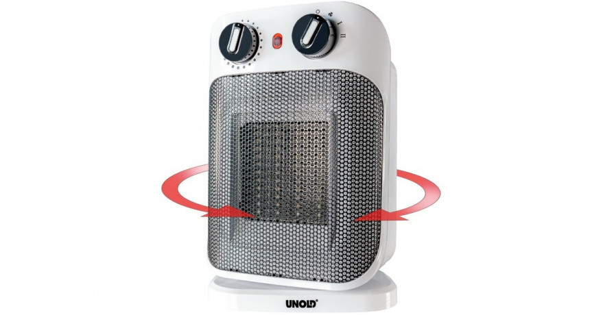 Unold Unold Keramik-Heizlufter IP21 weiss/schwarz, 1.800 Watt  weiss/schwarz Керамический тепловентилятор Unold IP21 белый/черный, 1800 Вт