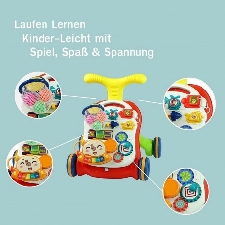 Coemo 2in1 Baby Laufwagen Rolli und Multifunktion Spieltisch Детская тележка 2 в 1 и многофункциональный игровой стол