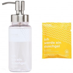 FUTURE STORIES Starterset Duschgel Pulver Mango &amp; Orange inkl. Pumpspender  Стартовый набор геля для душа в виде порошка манго и апельсина, включая дозатор с помпой