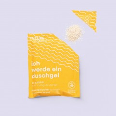 FUTURE STORIES Starterset Duschgel Pulver Mango &amp; Orange inkl. Pumpspender  Стартовый набор геля для душа в виде порошка манго и апельсина, включая дозатор с помпой