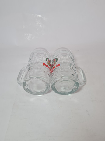 Palmbrau Два бокала для пива с гербом, 2 шт х 400 мл х 15,5 x 12,5 см, Германия, 1960-70гг.