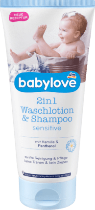 babylove 2in1 Waschlotion & Shampoo sensitive Средство для душа и Шампунь, 200 мл