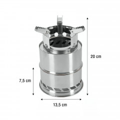 Grafner Grafner Gaskocher Edelstahl Campingkocher Outdoor Holz-Ofen, O 13,5 x 21,5 cm  Газовая плита Grafner, походная печь из нержавеющей стали, уличная дровяная печь, O 13,5 x 21,5 см