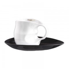 Luigi Colani Luigi Colani Porzellan Ab ovo Black & White Kaffeetasse / Cappuccinotasse 2-tlg. 0,23 L Фарфоровая чашка Luigi Colani Ab ovo Black & White кофейная чашка / чашка для капучино, 2 предмета. 0,23 л