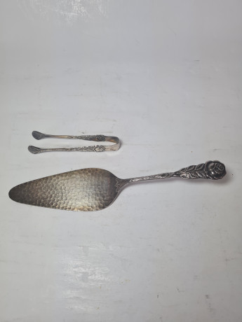 Besteck Hildesheimer Набор: щипцы 10,5 см и лопатка для торта 22 см, в упаковке, Германия, 1960-70гг.