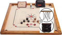 UBERGAMES Karromspiel Karrom Complete Set Игра Карром полный набор: доска, подставка, сумка, фишки, модель UG705or