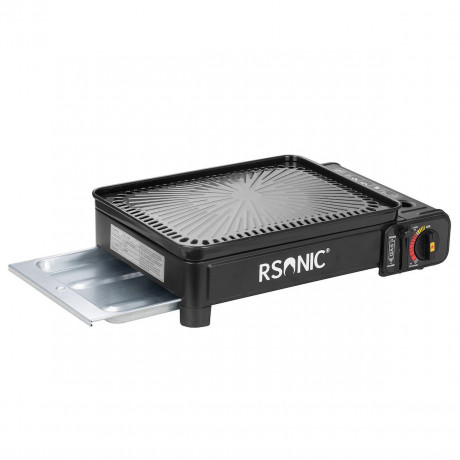 Mianova Mianova Gaskocher Campingkocher Tischgrill Gas Grill im Koffer, 4 Spiesse + Rost Platte Grillplatte Outdoor BBQ Barbecue Tisch Camping Herd Kocher Notfall Campingherd Notfallkocher  Газовая плита Mianova, походная плита, стол-гриль, газовый гриль 