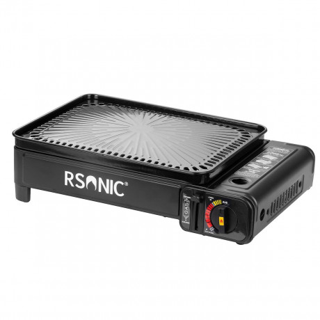 Mianova Mianova Gaskocher Campingkocher Tischgrill Gas Grill im Koffer, 4 Spiesse + Rost Platte Grillplatte Outdoor BBQ Barbecue Tisch Camping Herd Kocher Notfall Campingherd Notfallkocher  Газовая плита Mianova, походная плита, стол-гриль, газовый гриль 