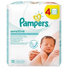 Pampers Sensitive Feuchttucher Multipack 224 Stuck, Памперс сенситив Салфетки влажные для чувствительной кожи 224шт