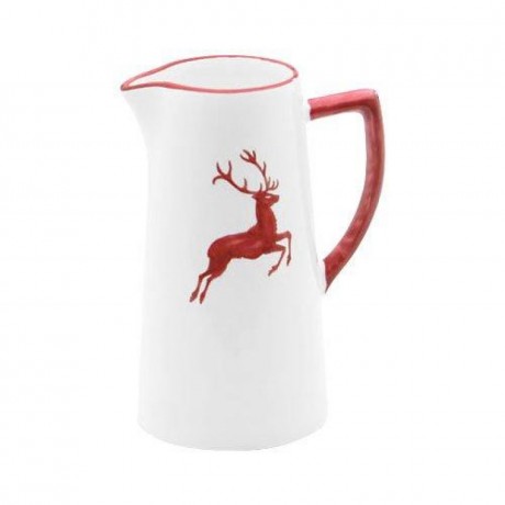 Gmundner Keramik Gmundner Keramik Rubinroter Hirsch Wasserkrug 0,7 L / h: 16 cm Керамический кувшин для воды Gmundner Ruby Red Deer 0,7 л / высота: 16 см
