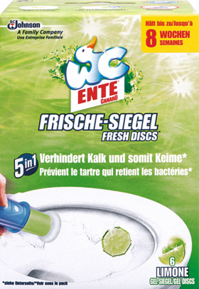 WC-Ente свежий-Sieгель Lime Оригинал ьный (+1 Сменный блок для автоматического распылителя), 36 мл