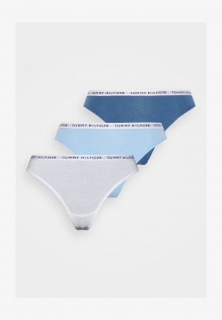 Tommy Hilfiger THONG 3 PACK Thong vessel blue/white/blue coast НАБОР 3 КОМПЛЕКТА ТРЕНАЖЕЙ Стринги судно синее/белое/голубое побережье
