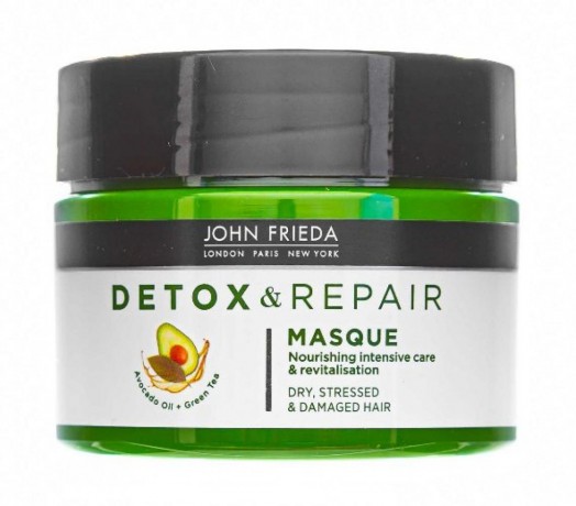 John Frieda Detox&Repair Mask, Джон Фрида Интенсивная Маска для волос с маслом авокадо Питание и восстановление, 250 мл