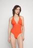 Tommy Hilfiger HALTER ONE PIECE Swimsuit deep orange КОМБИНЕЗОН HALTER Купальник темно-оранжевый