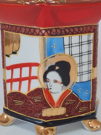 Японский фарфоровый сервиз для чайной церемонии,обильная позолота и  Япония, 1960гг.