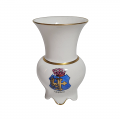 Ваза винтажная R&amp;S Tillowitz / EPOS с гербом, небольшая, фарфор, 12 см, Германия, 1970-80гг.