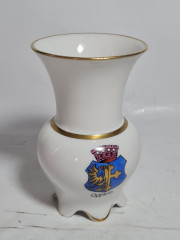 Ваза винтажная R&amp;S Tillowitz / EPOS с гербом, небольшая, фарфор, 12 см, Германия, 1970-80гг.
