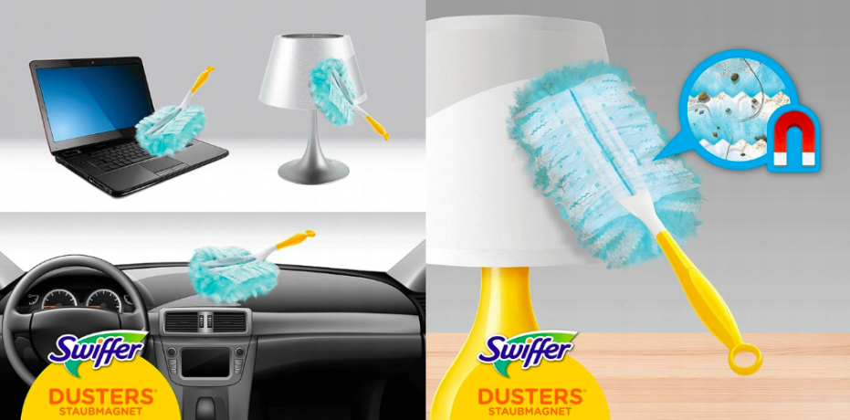 Swiffer STAUBmagnet Starterset (1+3) 2stk Свиффер Магнитная щетка для удаления пыли Стартовый комплект 2 штуки