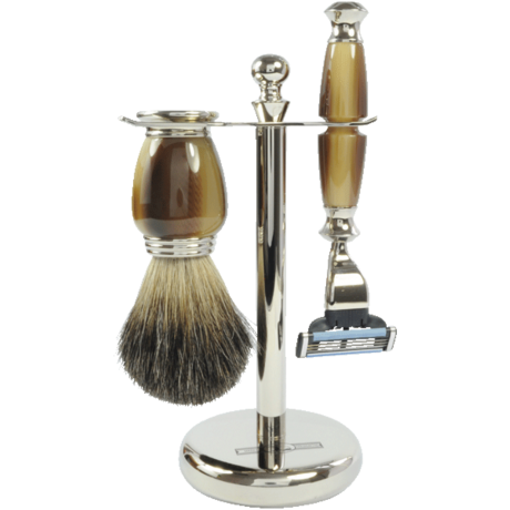 Golddachs Rasierset Galalith, Stockhaar Набор для бритья Галалит, стоковые волосы