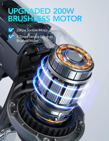 Greenote Greenote Akku-Hand-und Stielstaubsauger, 200,00 W, Beutellos, 23000PA Staubsauger Kabellos 4 in 1, 200W mit doppeltem Digitalmotor  Беспроводной ручной и стержневой пылесос Greenote, 200,00 Вт, без мешка, беспроводной пылесос 23000PA 4 в 1, 200 В