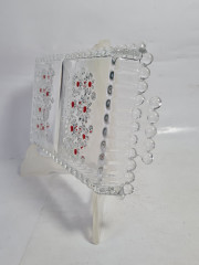 Поднос винтажный Walther Glas с ручками, стекло, 25.5 х 15 см, Германия, 1970-80гг.