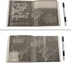 LEGO Notizheft LEGO, verschliessbar, inkl. Gelstift, schwarz Блокнот LEGO, запираемый, с гелевой ручкой, черный