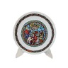 DE LIMOGES Коллекционная номерная тарелка №CD463 из серии "Весть о великой радости" Noёl Vitral (Ноэль Витраль) с сертификатом, 21,5см, Франция, 1977г