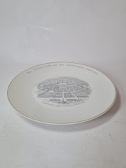Rosenthal Декоративная фарфоровая тарелка &quot;В память о спортивном клубе Карлсруэ&quot;, 27 x 3 см, Германия, 1960-70гг.